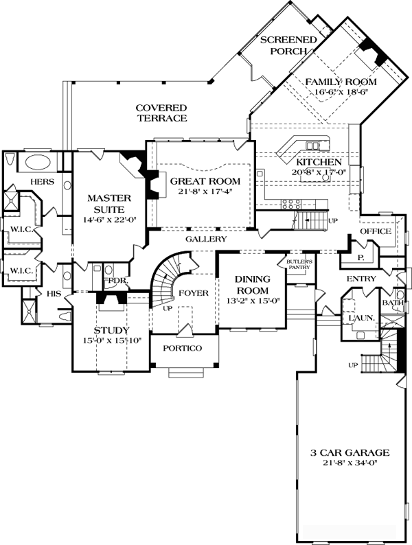 Plan 85595 | European Style with 4 Bed, 6 Bath, 3 Car Garage