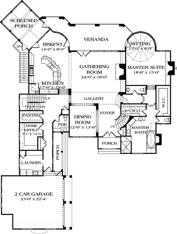 House Plan 85654 Level One