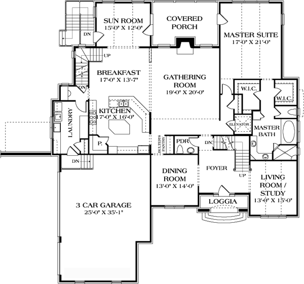 House Plan 85655 Level One