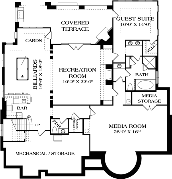 House Plan 85656 Lower Level