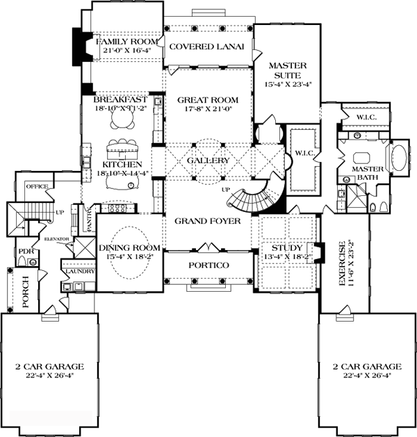 House Plan 85658 Level One