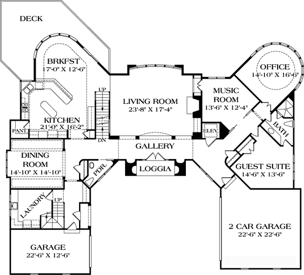 House Plan 85659 Level One
