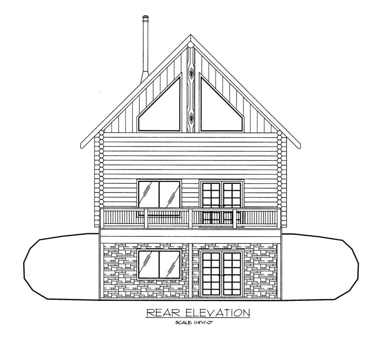 House Plan 85869 Rear Elevation