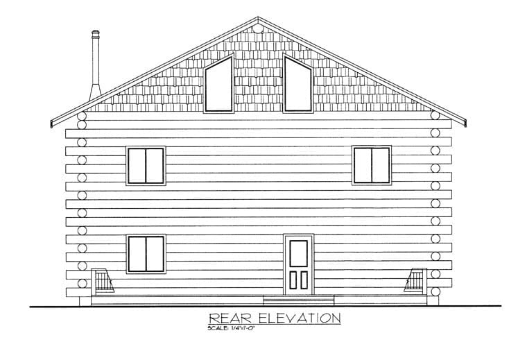 House Plan 85870 Rear Elevation