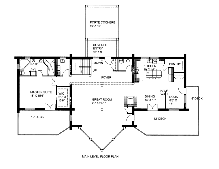 House Plan 85872 Level One