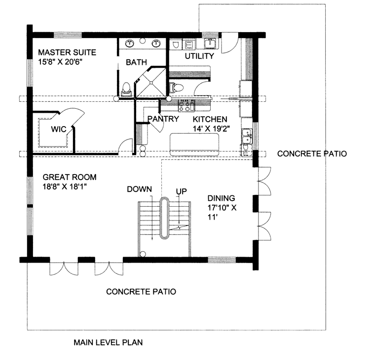House Plan 85874 Level One
