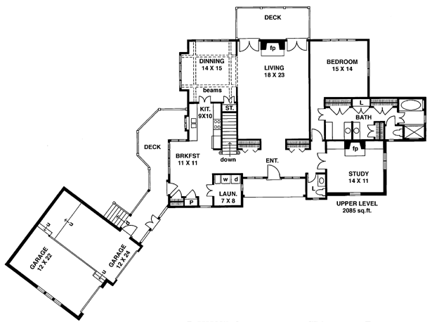 House Plan 86034 Level One