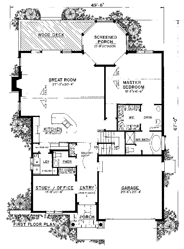 House Plan 86042 Level One