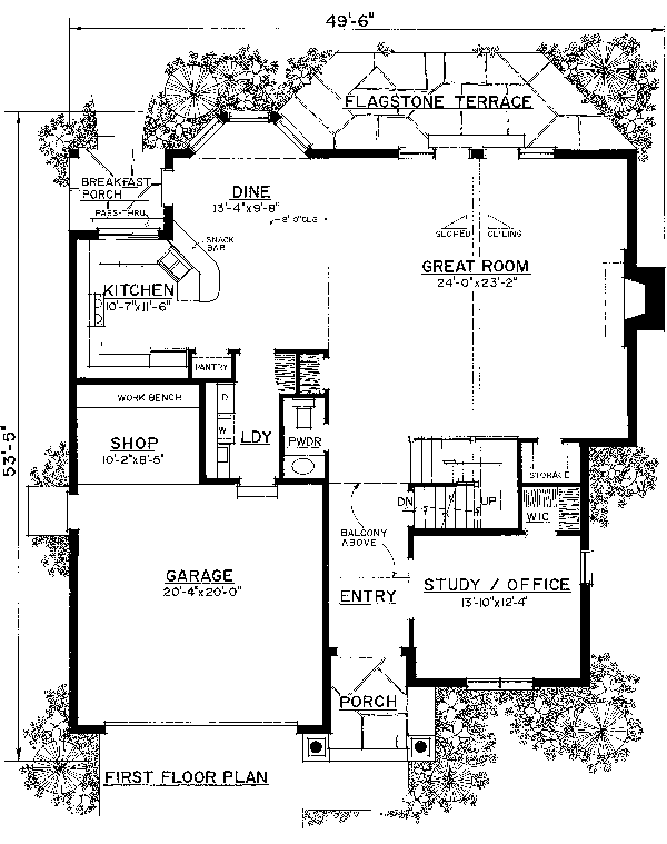 House Plan 86043 Level One