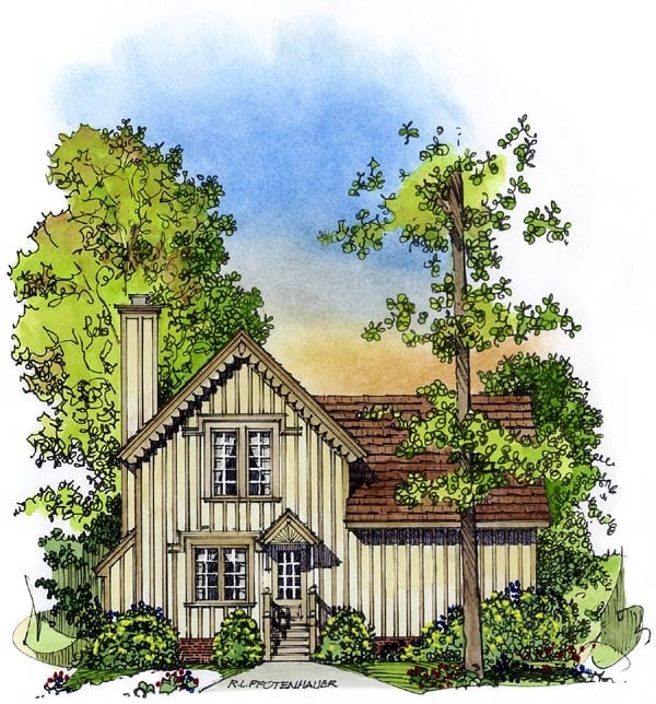 House Plan 86052 Rear Elevation