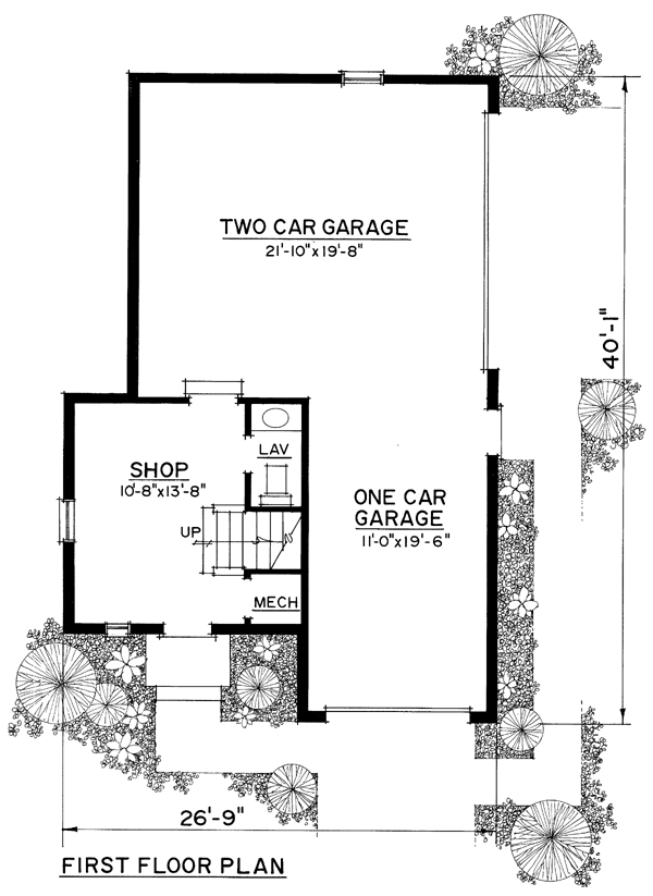 Garage Plan 86064 - 3 Car Garage Level One