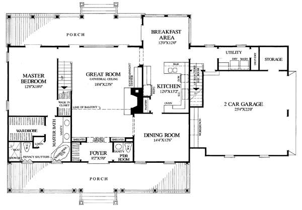 House Plan 86114 Level One