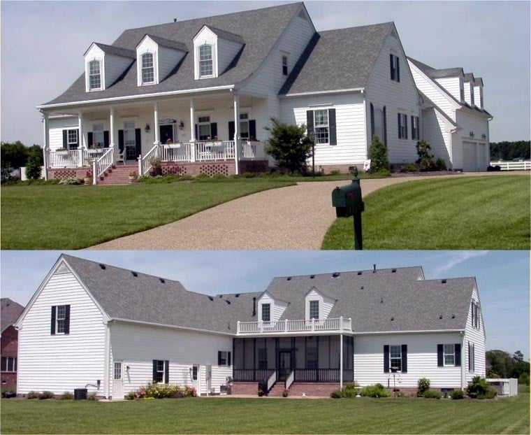 Country, Southern, Traditional Plan with 3619 Sq. Ft., 4 Bedrooms, 5 Bathrooms, 2 Car Garage Picture 9