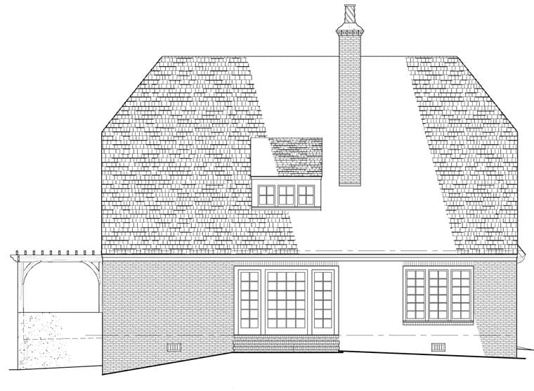 House Plan 86154 Rear Elevation