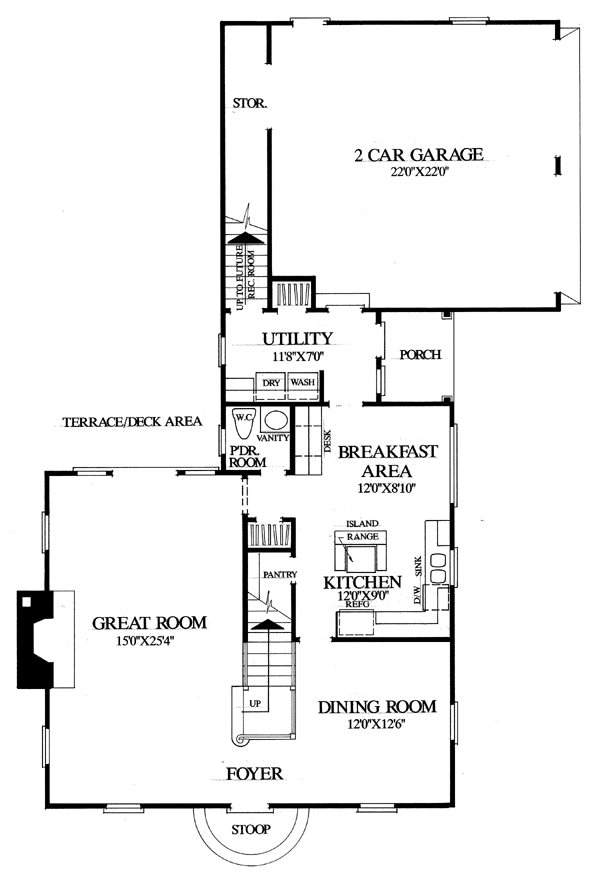 House Plan 86168 Level One