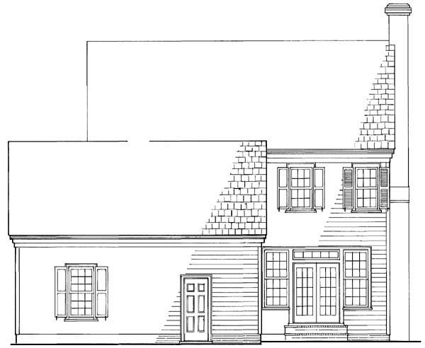 House Plan 86168 Rear Elevation