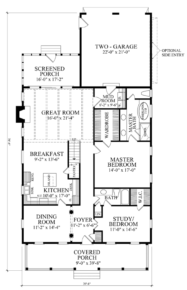 House Plan 86299 Level One