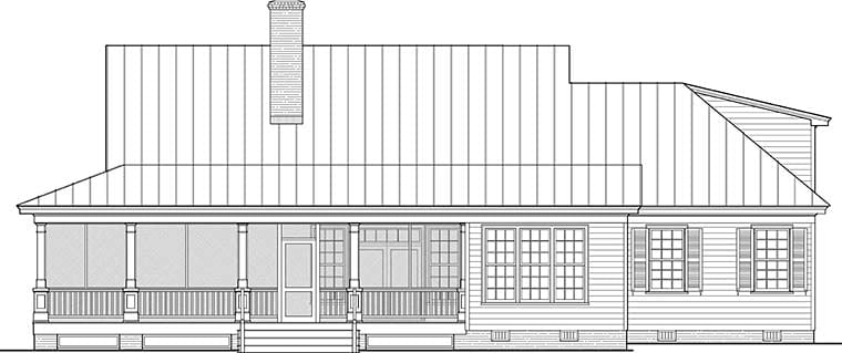 House Plan 86351 Rear Elevation