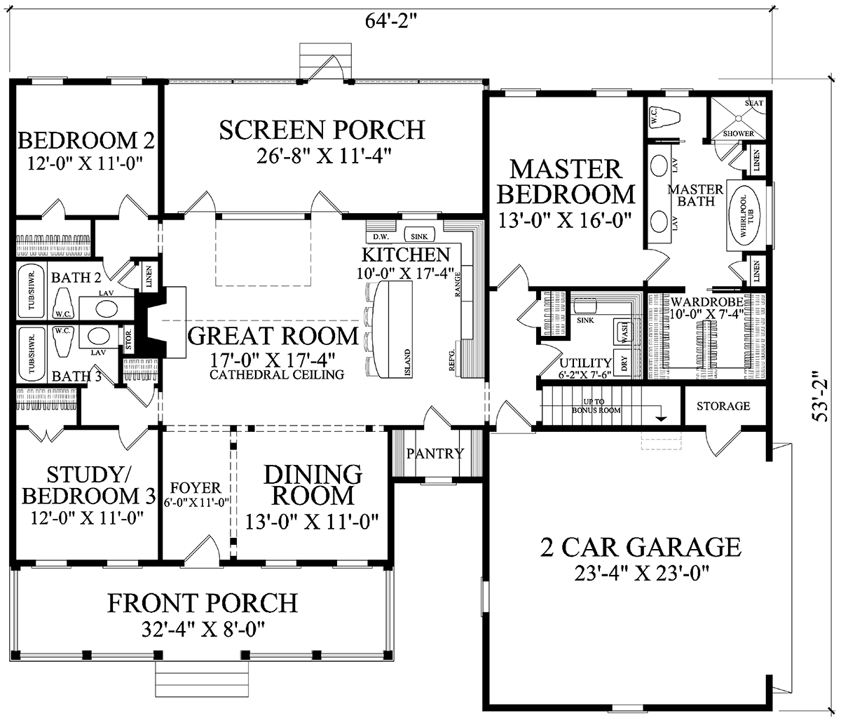 House Plan 86353 Level One