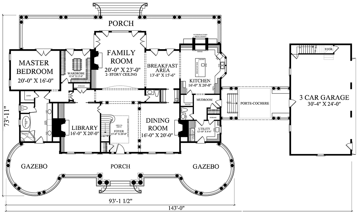 House Plan 86356 Level One