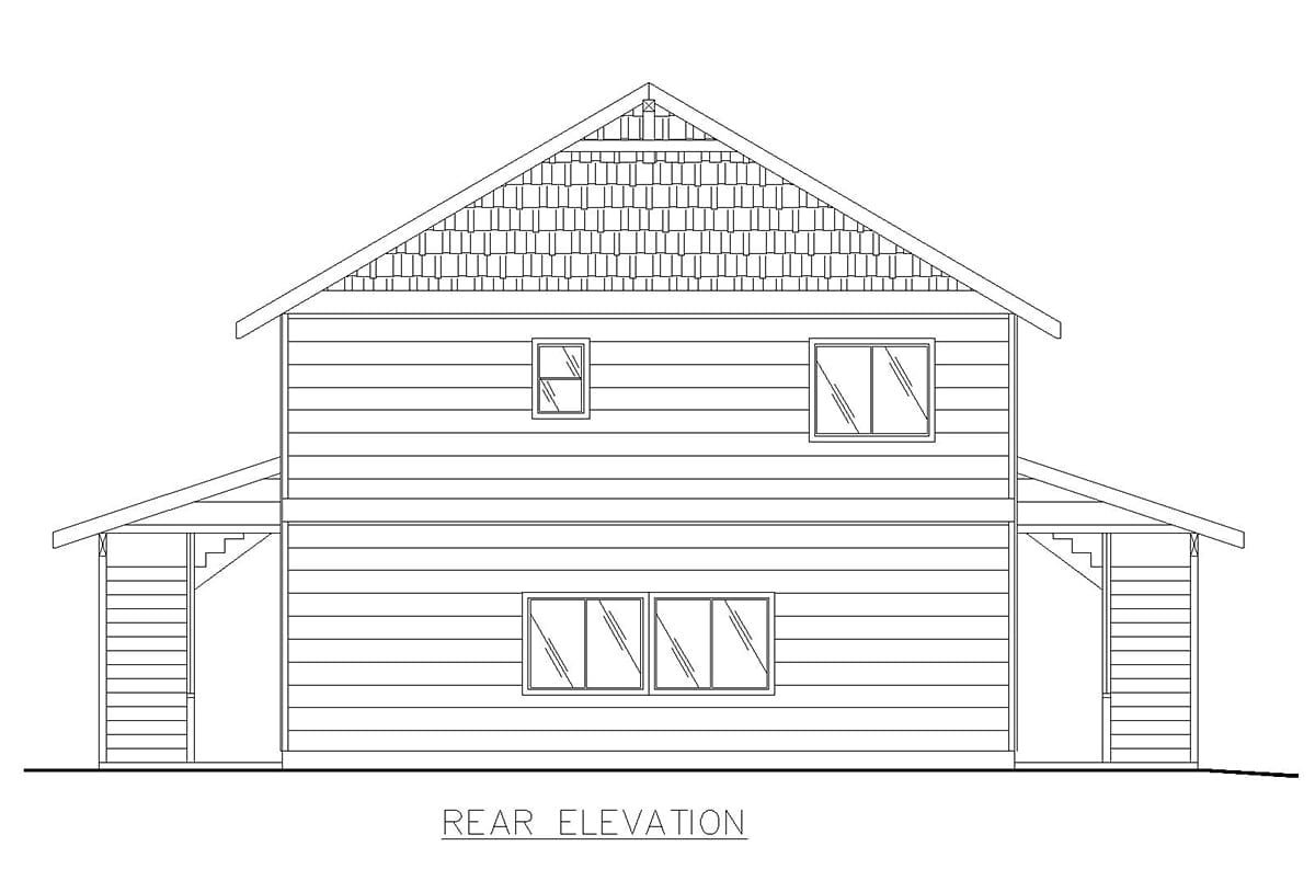 House Plan 86532 Rear Elevation