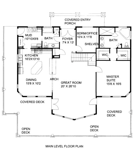 House Plan 86540 Level One