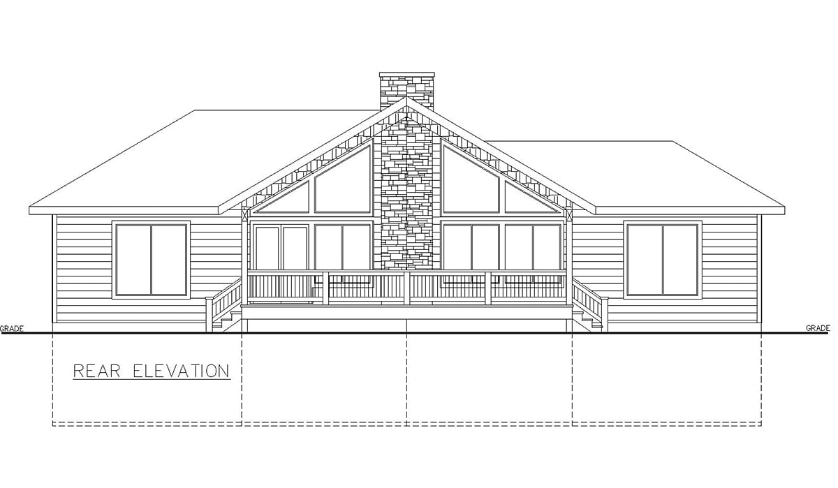 House Plan 86560 Rear Elevation