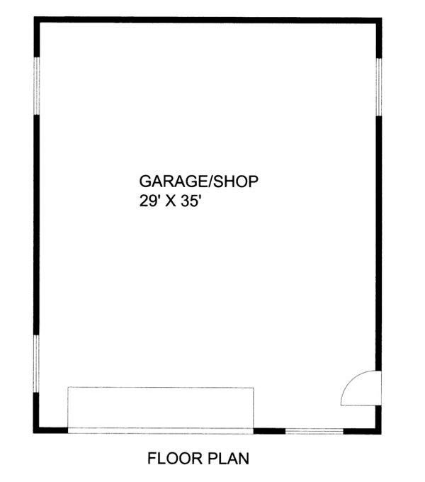 Garage Plan 86583 - 1 Car Garage Level One
