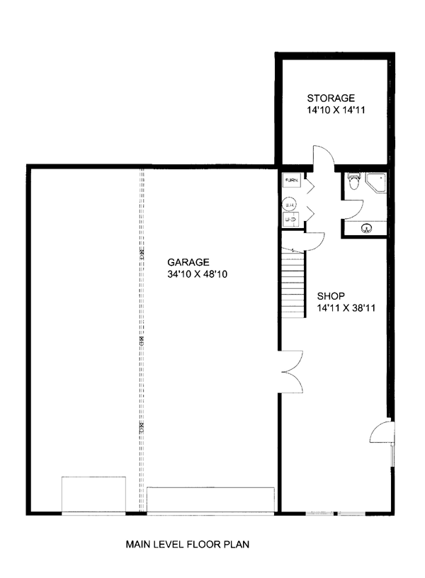 Garage Plan 86593 - 2 Car Garage Level One
