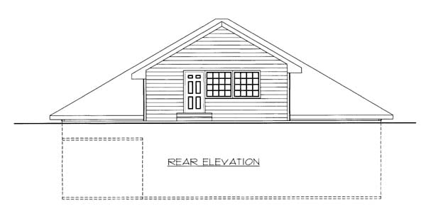 Garage Plan 86593 - 2 Car Garage Rear Elevation