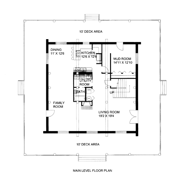House Plan 86607 Level One
