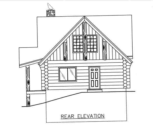 House Plan 86608 Rear Elevation