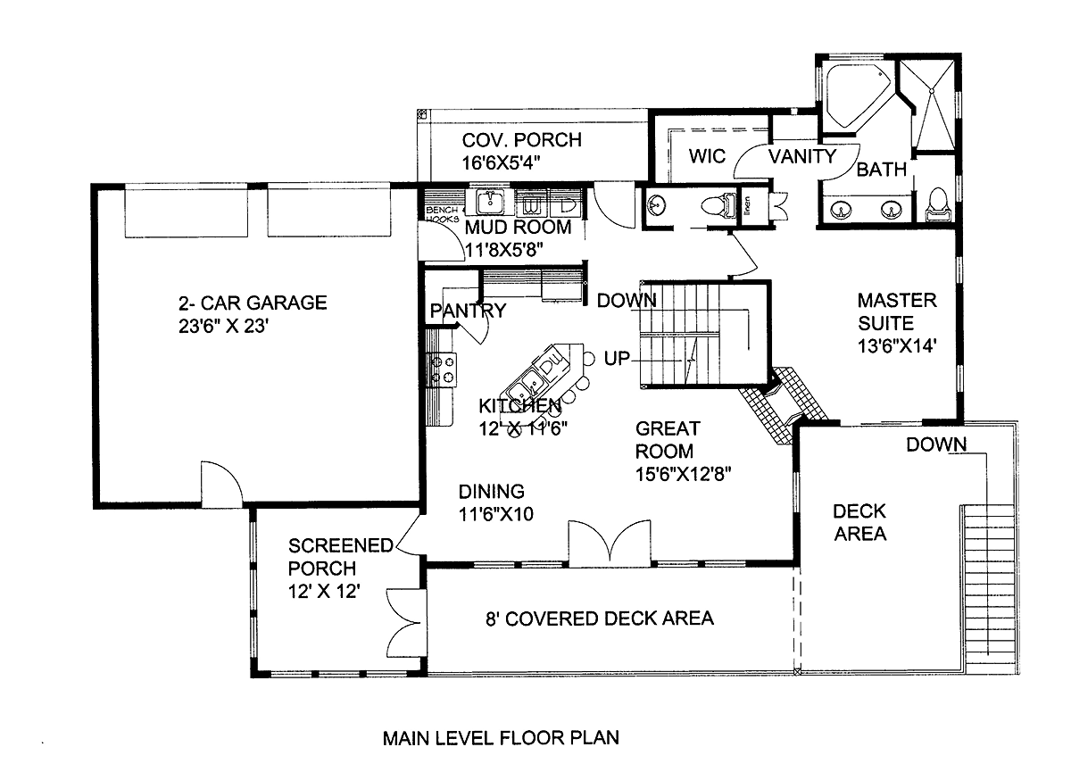 Plan 86661 | Traditional Style with 3 Bed, 4 Bath, 2 Car Garage