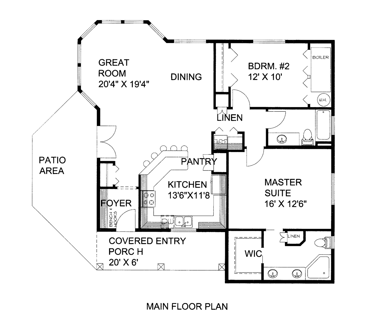 House Plan 86679 Level One