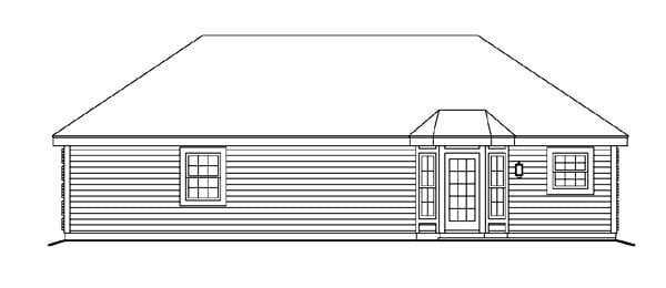 House Plan 86995 Rear Elevation