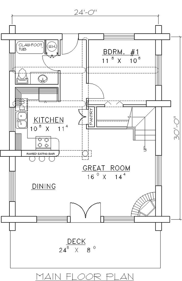 House Plan 87006 Level One