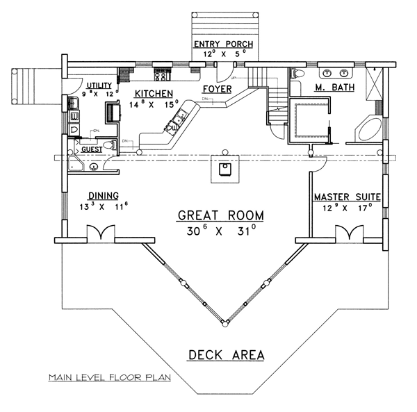 House Plan 87022 Level One