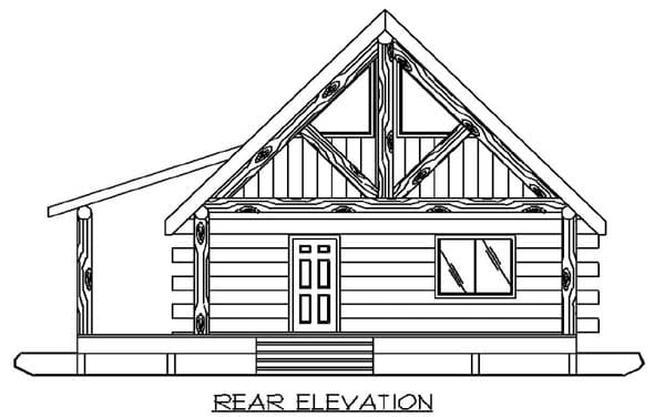 House Plan 87050 Rear Elevation