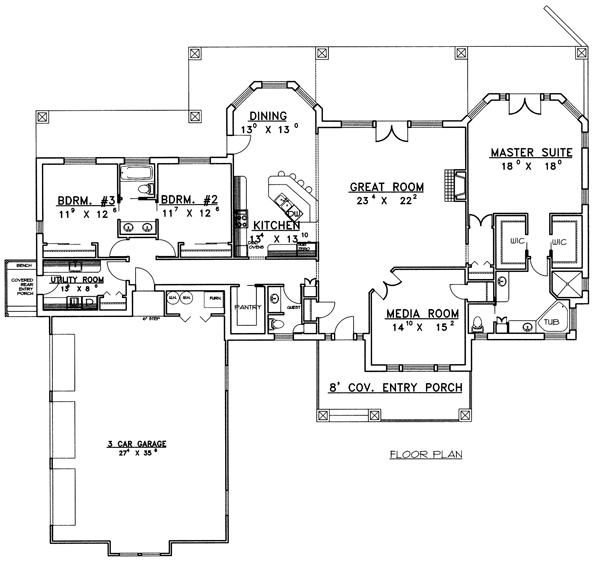 House Plan 87109 Level One