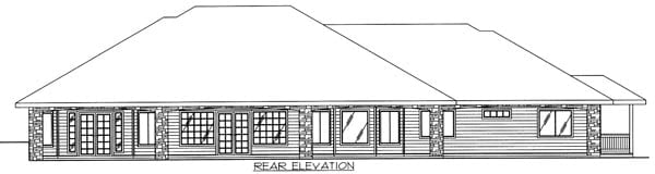House Plan 87109 Rear Elevation