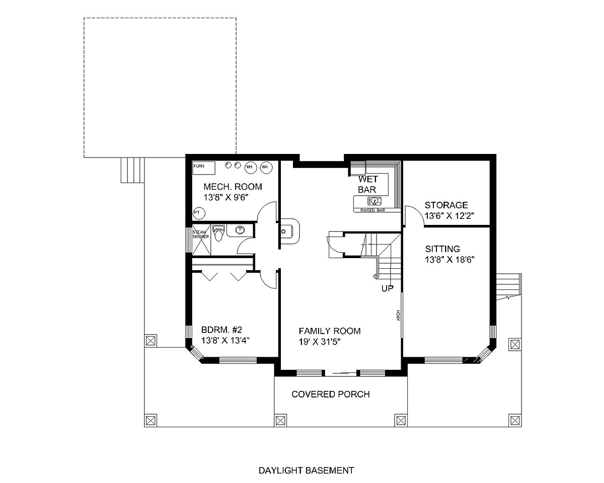 House Plan 87119 Lower Level