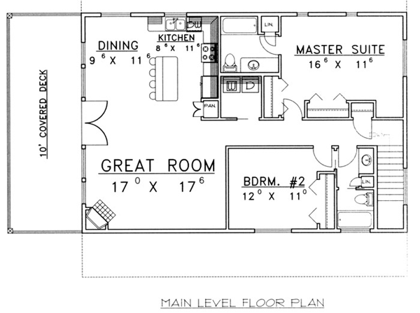 House Plan 87183 Level One