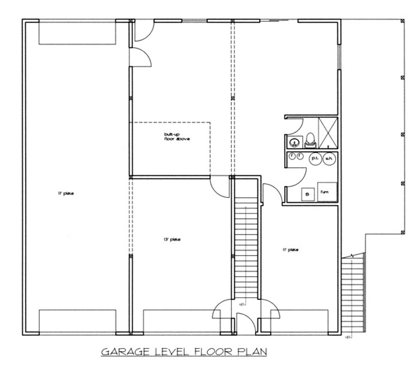 Garage Plan 87186 - 3 Car Garage Apartment Level One