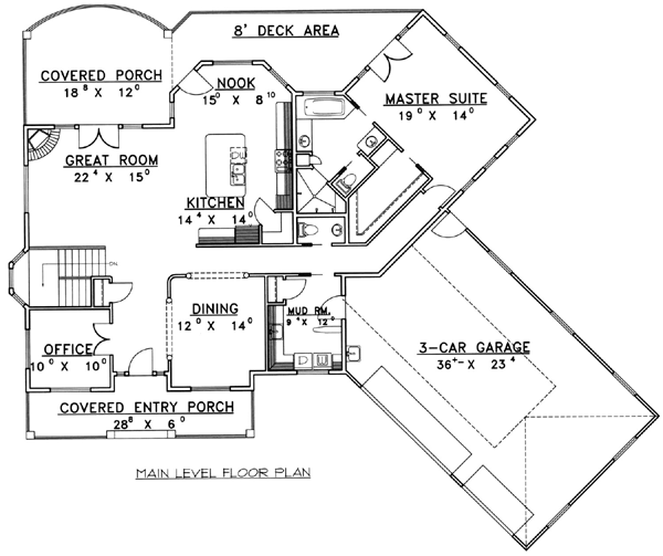 House Plan 87203 Level One