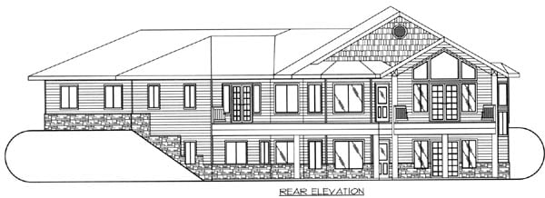 House Plan 87203 Rear Elevation