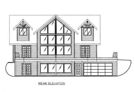 House Plan 87205 Rear Elevation