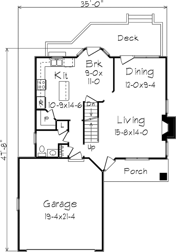 House Plan 87341 Level One