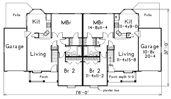 Multi-Family Plan 87353 Level One