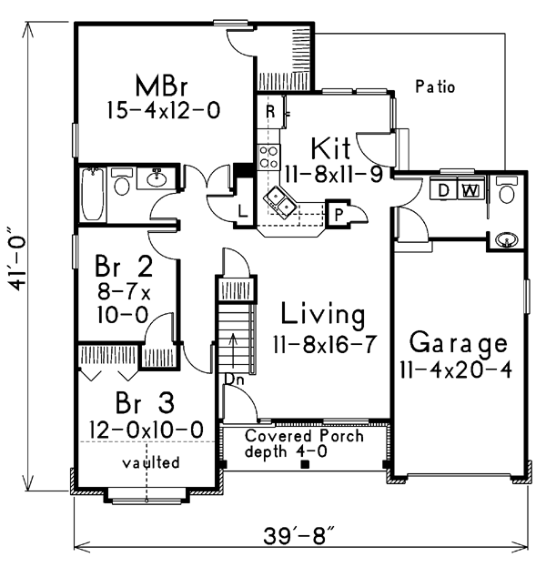 House Plan 87357 Level One