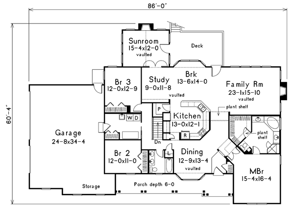 House Plan 87387 Level One